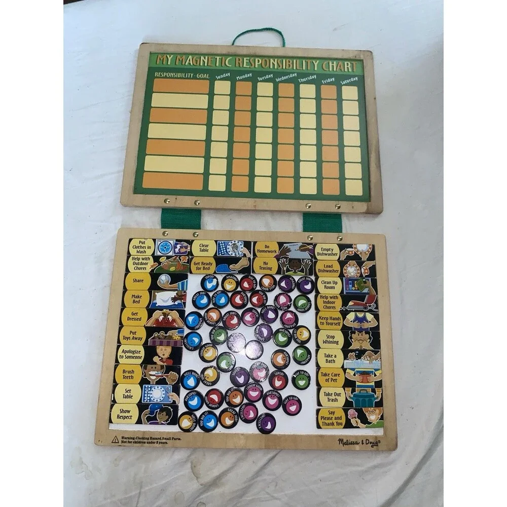 Melissa & Doug Magnetic Responsibility Chore Chart Educational Wooden